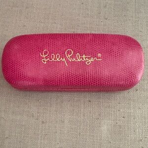 Lilly Pulitzer Pink Textured Hard Sunglasses Case